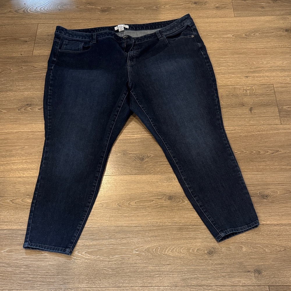 Lane Bryant Dark Blue Cropped Stretch Jeans